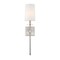 Z-Lite Camila 1 Light Wall Sconce, Brushed Nickel & White 811-1S-BN - alternate 5